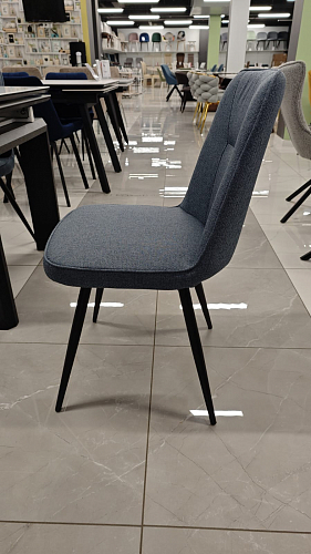 Стул на металлокаркасе Texas 3 поворотный синий / черный из шоурума 2